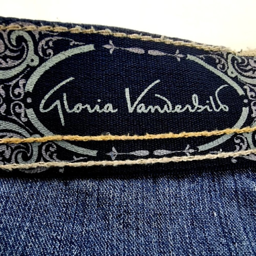 Gloria Vanderbilt Women's Blue Capris High Rise - Picture 8 of 12